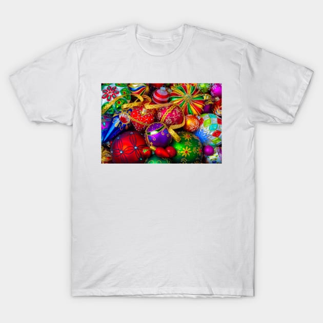 Wonderful Bright Christmas Ornaments Still Life T-Shirt by photogarry